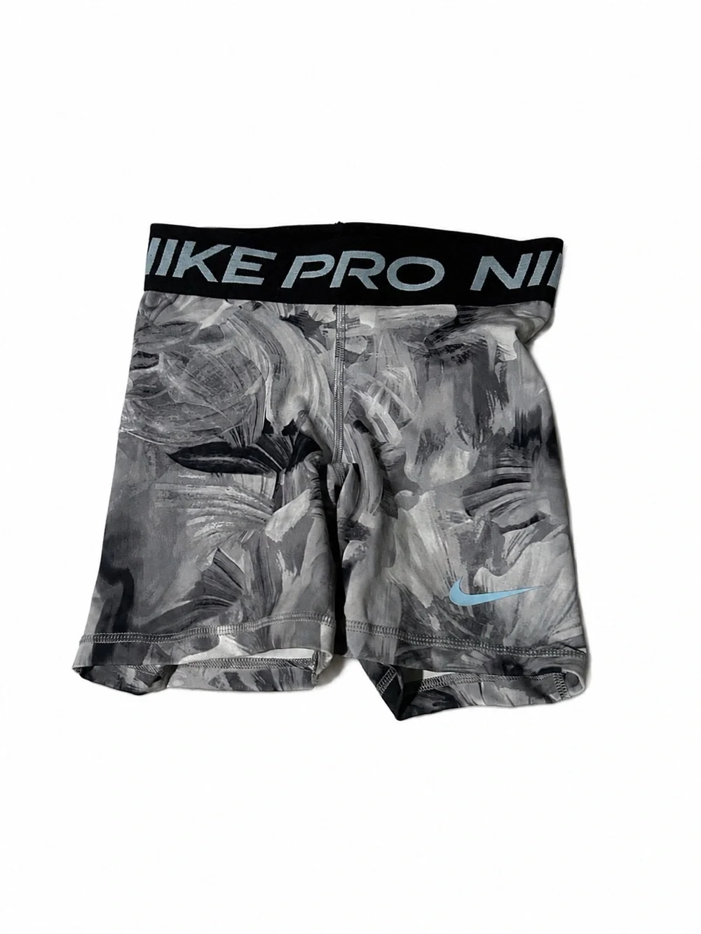 Nike Nike Pro Women’s Printed Compression Shorts Gray Black Blue Size XS